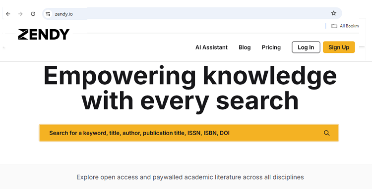 امکان دسترسی به پایگاه اطلاعاتی Zendy AI و ابزار هوش مصنوعی ZAIA